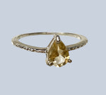 Citrine Sterling Silver Rings (Size 7-8)