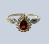 Garnet Sterling Silver Rings (Sizes 4-8)