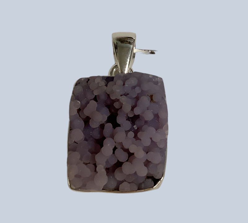 Grape Agate Sterling Silver Pendant