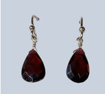 Garnet Sterling Silver Earrings