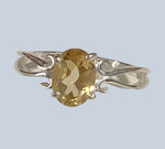 Citrine Sterling Silver Rings (Size 7-8)