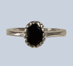 Black Tourmaline Sterling Silver Rings (size 4 to 10)