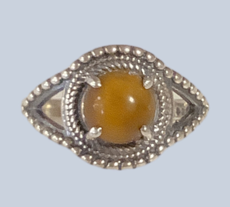 Tiger Eye Sterling Silver Rings (sizes 6 - 10)