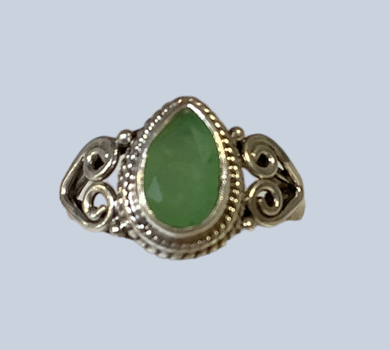 Adamite Sterling Silver Ring (size 4)