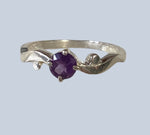 Amethyst Sterling Silver Rings (Size 7)