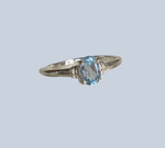 Blue Topaz Sterling Silver Rings (Sizes 8-11)