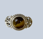 Tiger Eye Sterling Silver Rings (sizes 6 - 10)