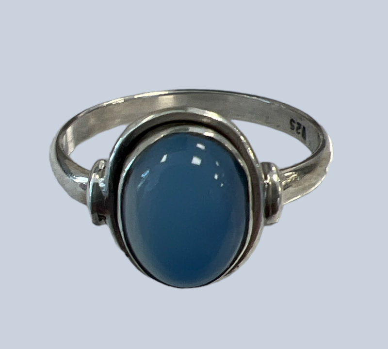 Chalcedony Sterling Silver Rings 4-10