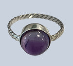 Amethyst Sterling Silver Rings (Sizes 4 & 5)