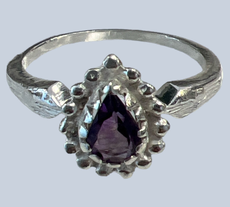 Amethyst Sterling Silver Rings (Sizes 4 & 5)