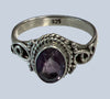 Amethyst Sterling Silver Rings (Sizes 4 & 5)