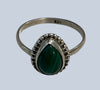 Malachite Sterling Silver Rings (Sizes 4-7)