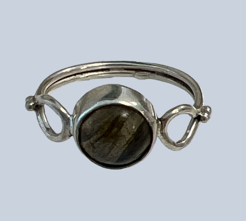 Labradorite Sterling Silver Rings (Sizes 4 to 5.5)