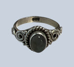 Labradorite Sterling Silver Rings (Sizes 4 to 5.5)