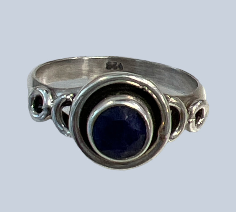 Lapis Lazuli Sterling Silver Rings (Size 6)