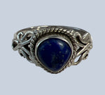 Lapis Lazuli Sterling Silver Rings (Size 6)