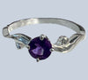 Amethyst Sterling Silver Rings (Size 7)