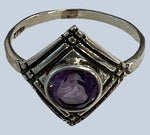 Amethyst Sterling Silver Rings (Size 7)