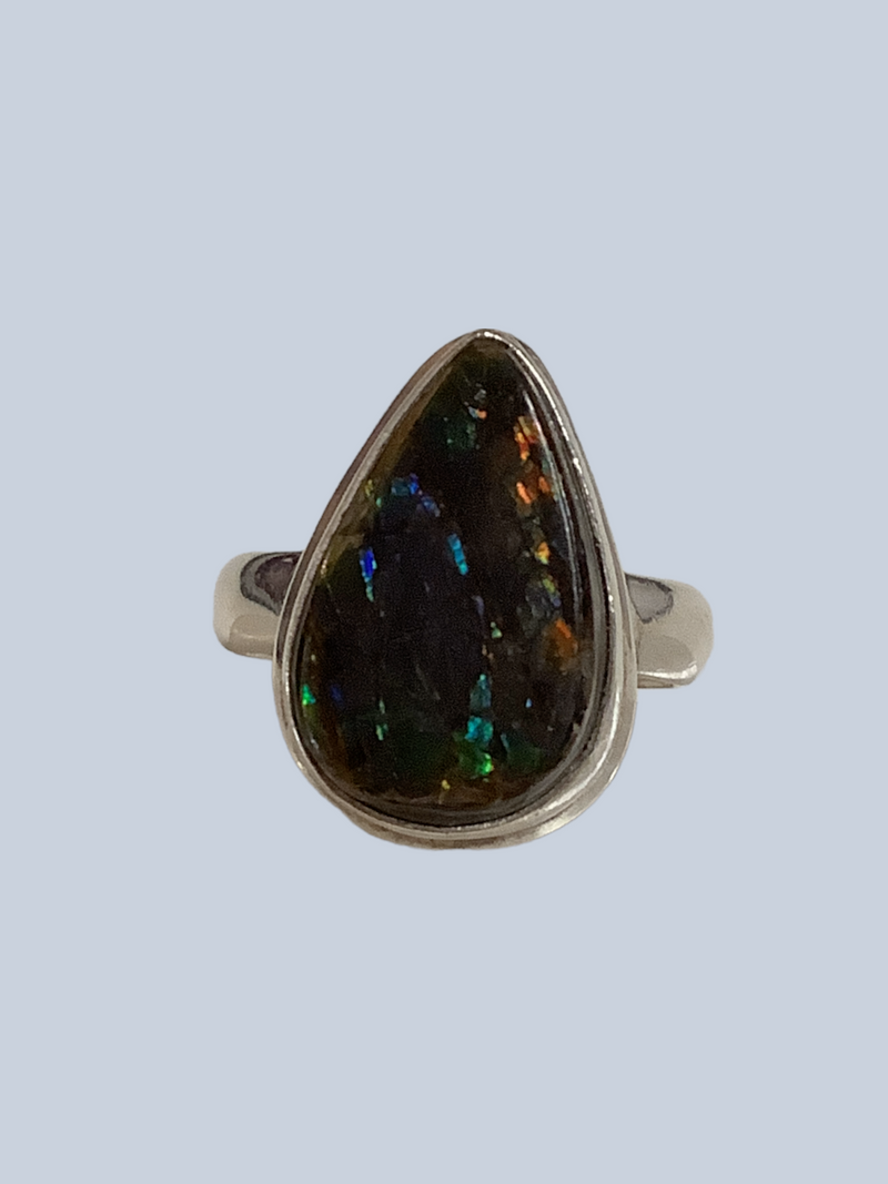 Ammolite Ring (Size 5-8)