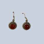 Carnelian sterling earrings