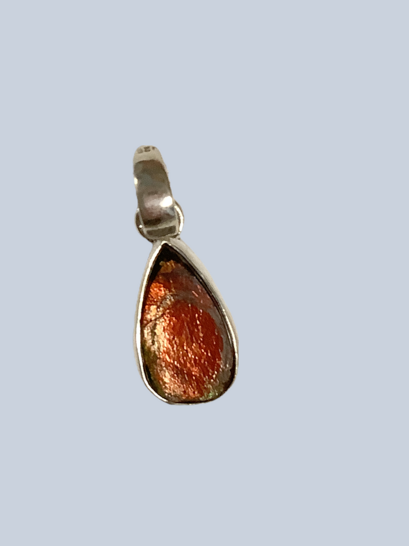 Ammolite Sterling Silver Pendants