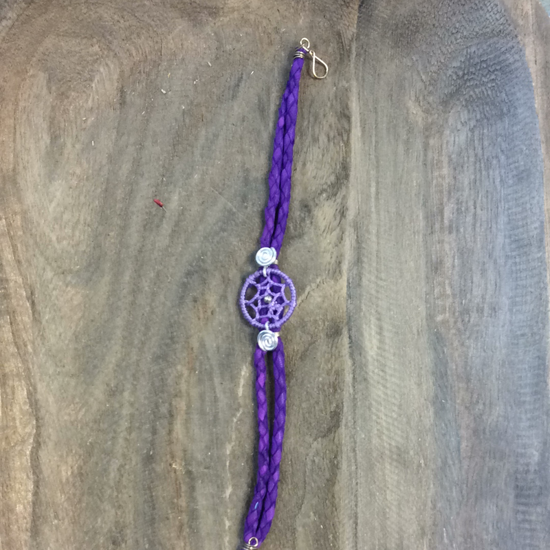 Suede dream catcher bracelets